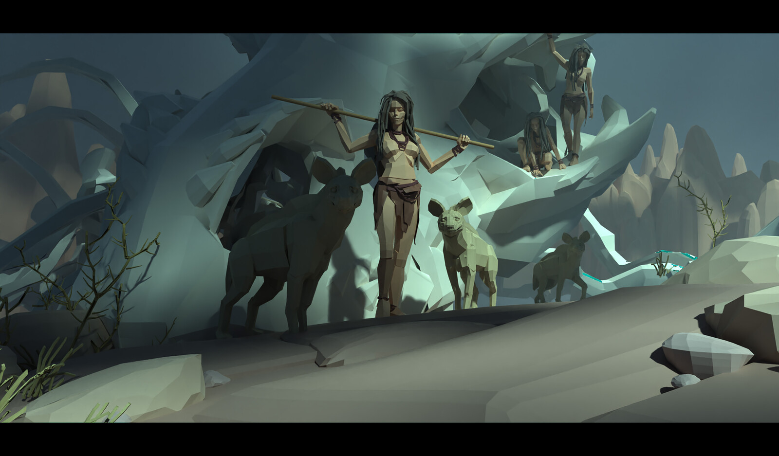 3D scene - blocking + lighting 

