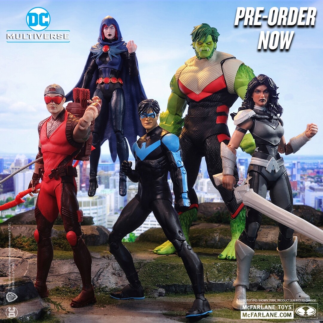 Teen Titans BAF Line
Beast Boy and Donna Troy - I primarily helped with engineering, articulation and Factory Preparation

Aresenal and Nightwing - Mostly helped with some engineering revisions for production and Factory Preparation. 