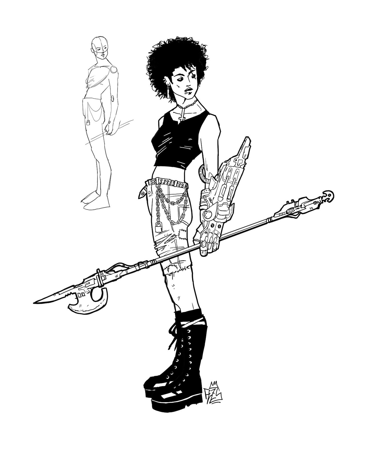 My personal favourite character that i drew at CDW this year. She is a solemn warrior, sworn to destroy the Automated Continent by any means possible.