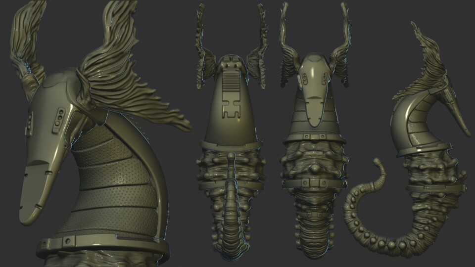 Cyberpunk Seahorse turn