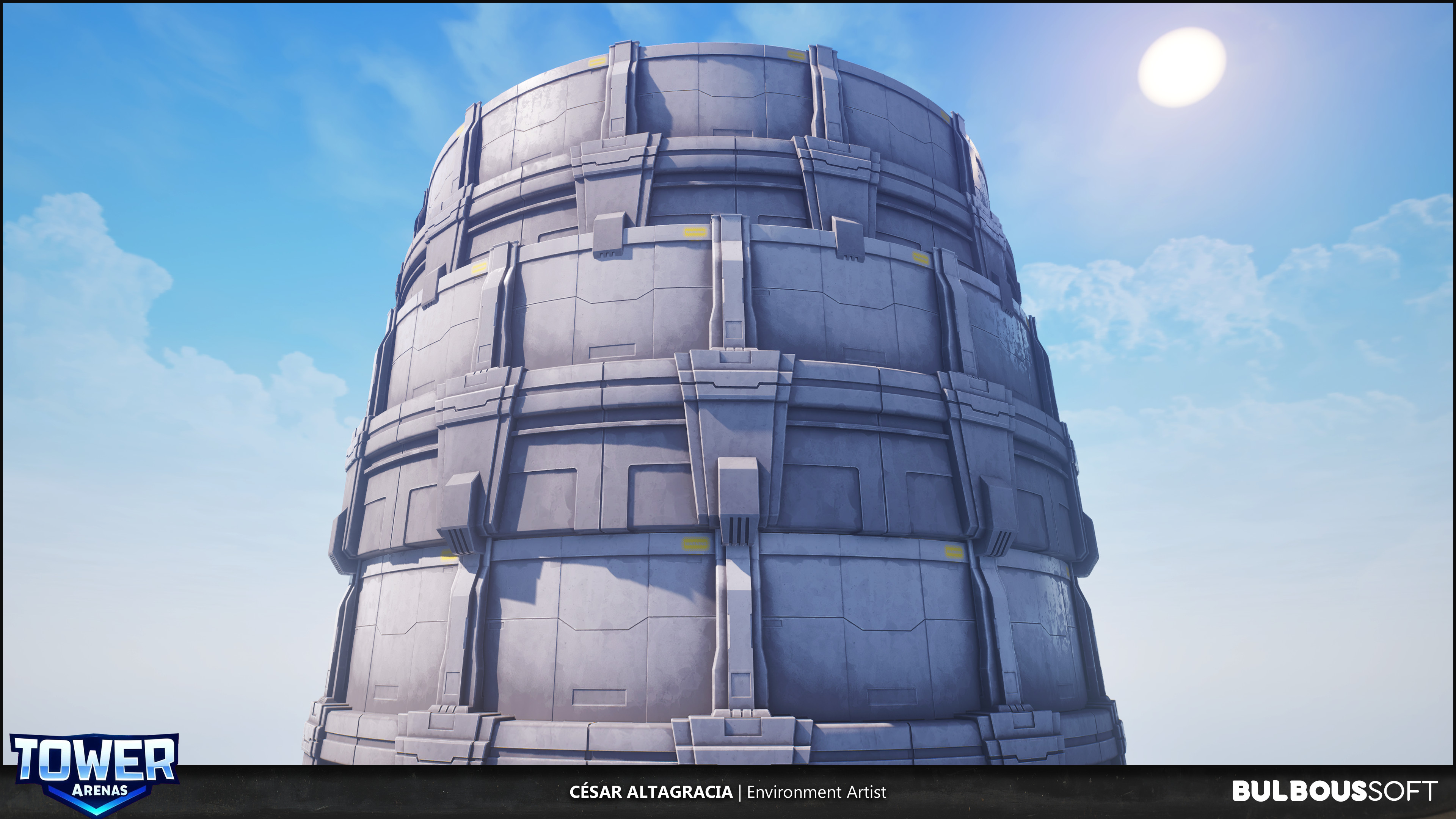 Meshes provided for the cinematics of the tower as you go up levels (block-outs and modeling only). UV and texturing by Thiago Klafke.