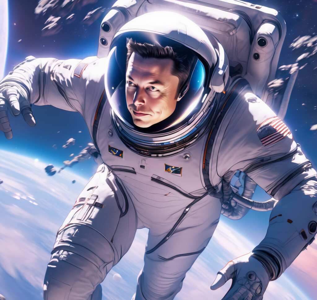 ArtStation - Elon Musk in Space