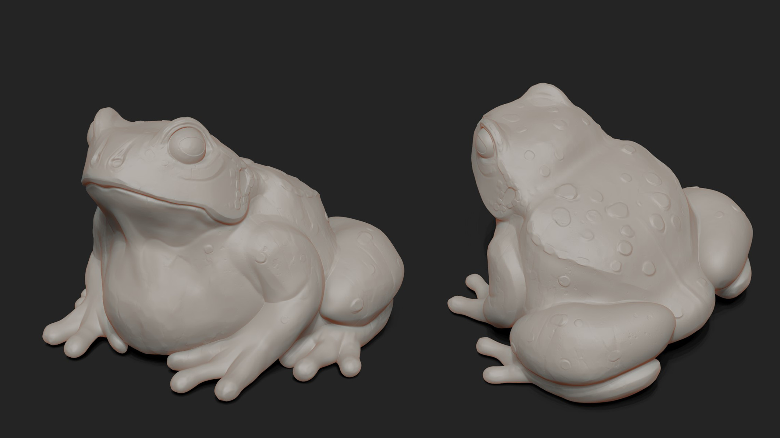 Frog statue zBrush sculpt