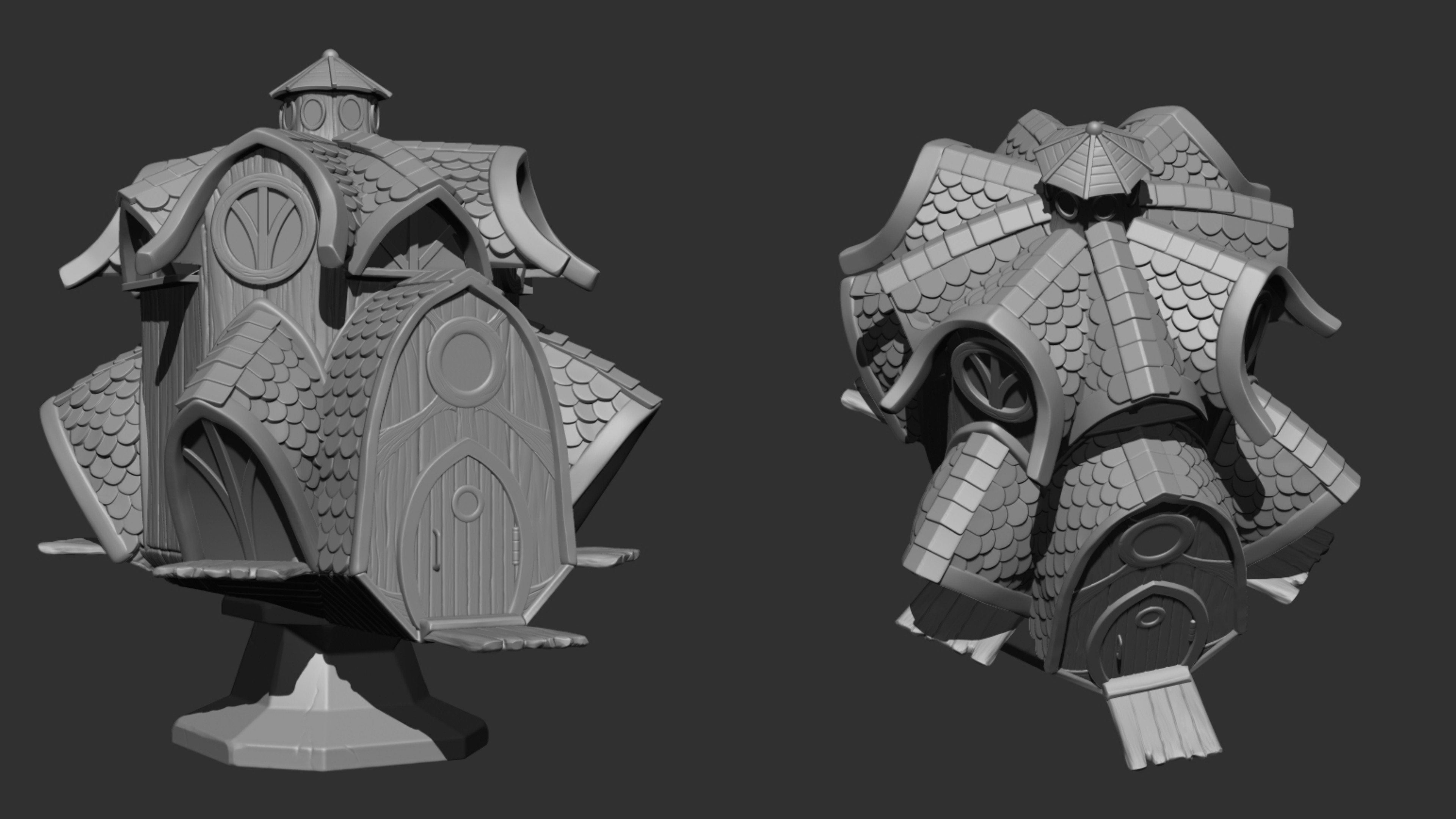 "Fancy Pigeon House" High res sculpt