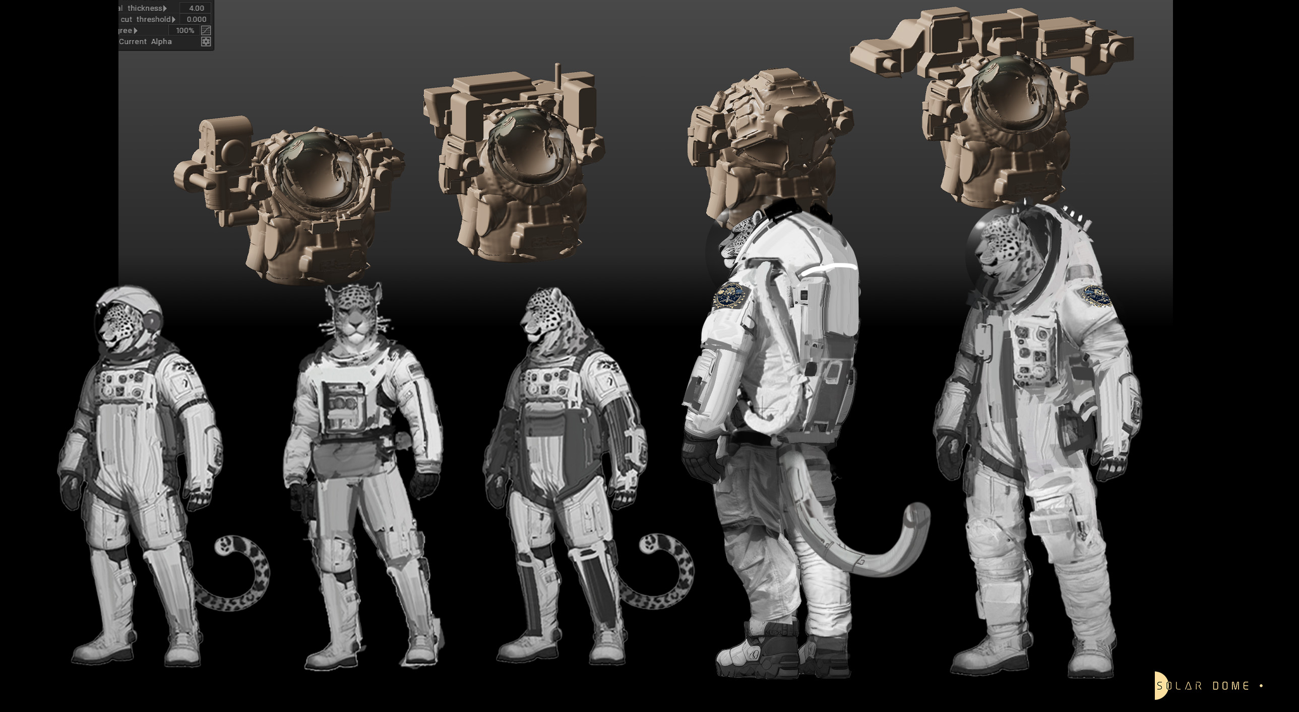 very early version on this character, where the project was animal oriented; hence the old logo