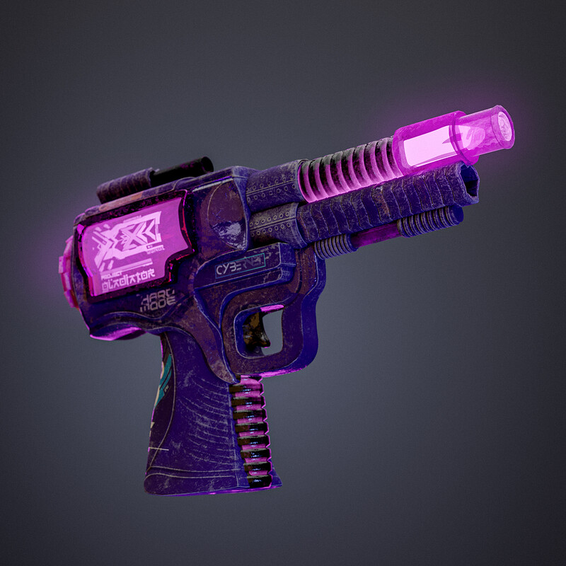 Glow Cyberpunk Gun