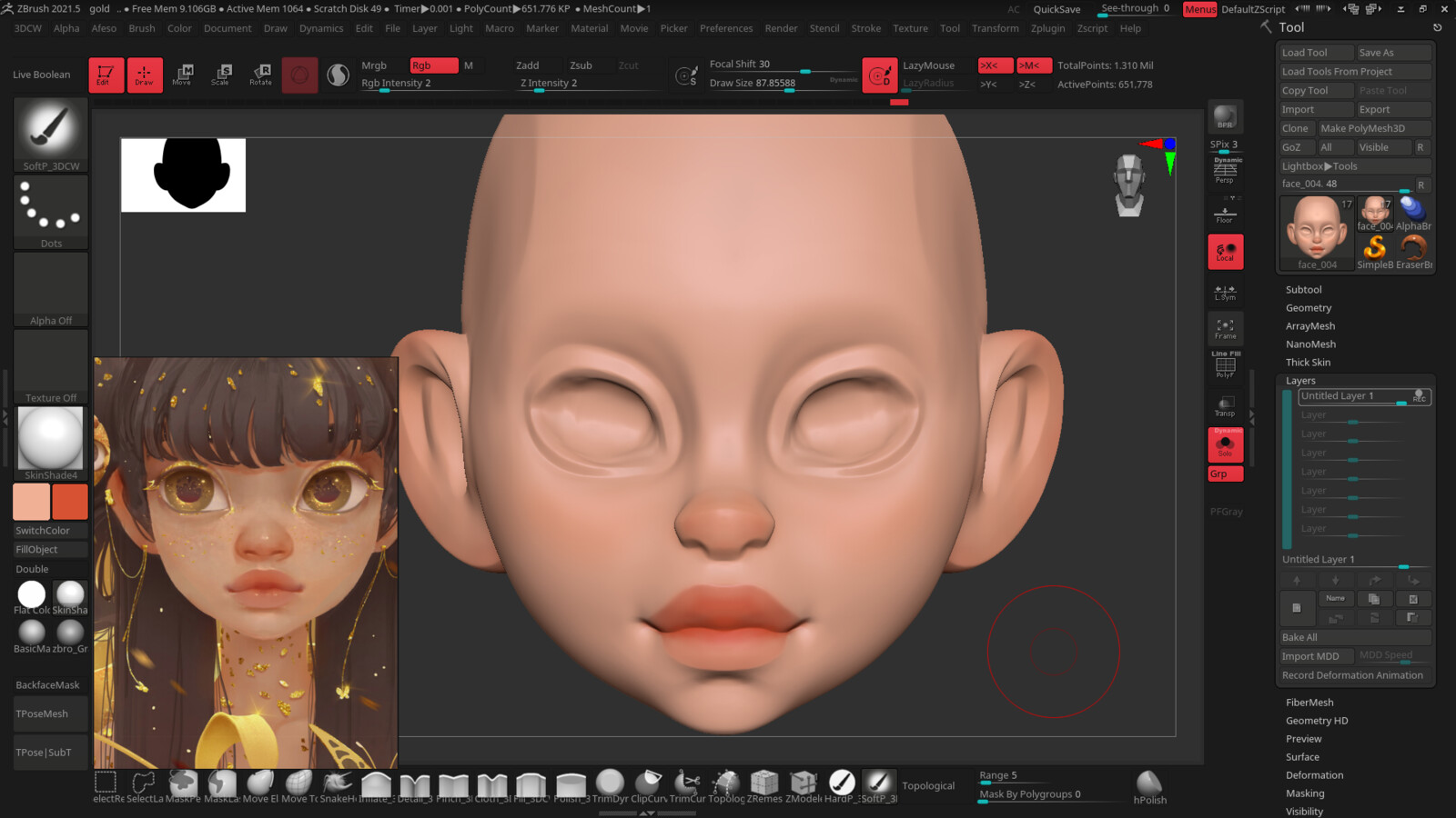 Poly Painting in brush