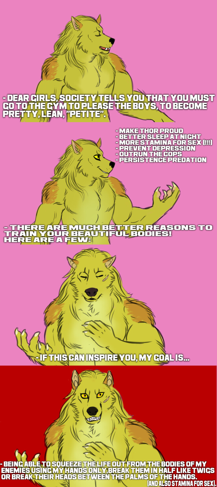 Don't let the advertising and the boys tell you why you should workout, girls. Let a murder werewolf lady tell you why!