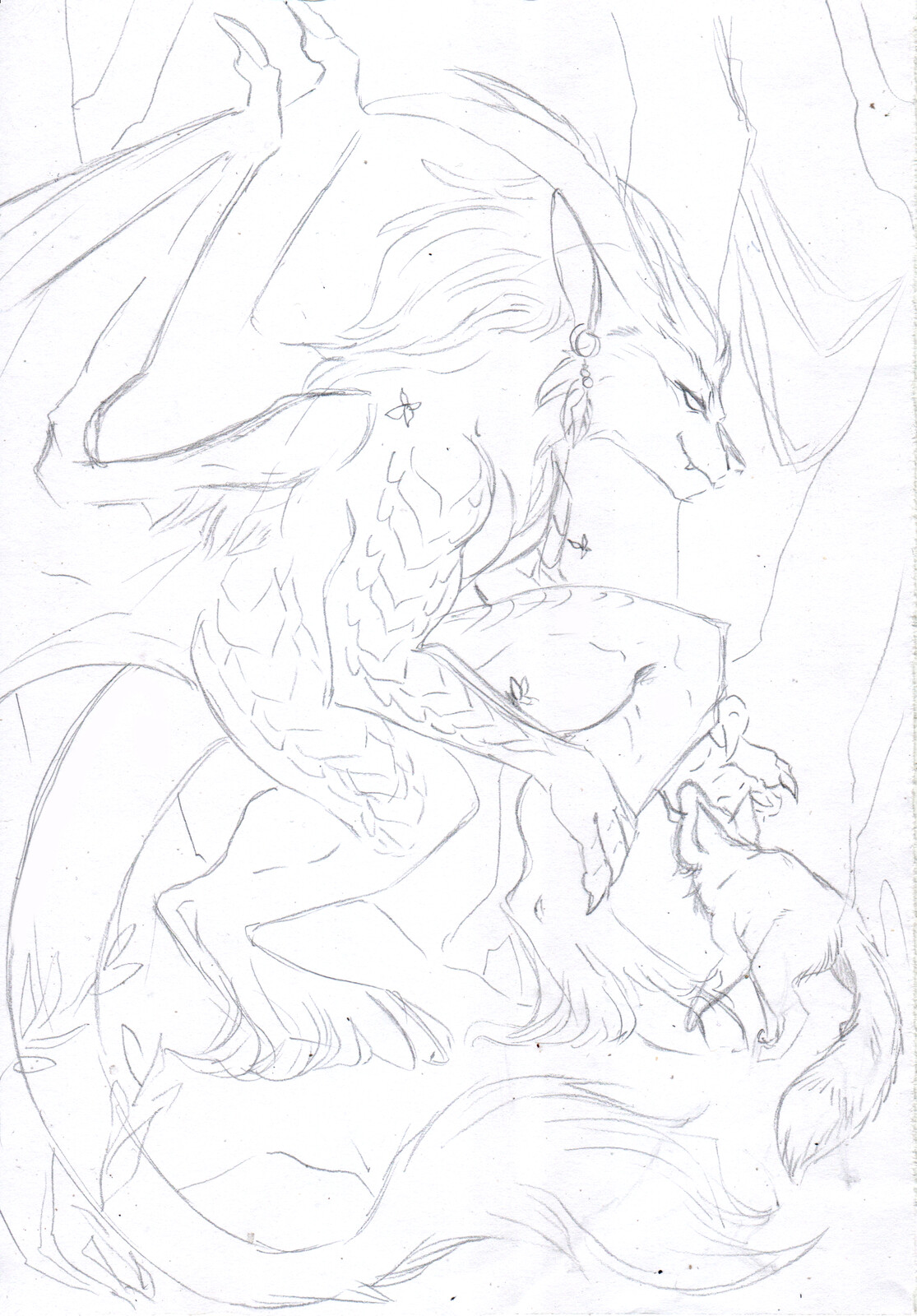 WIP 1 - pencil sketch