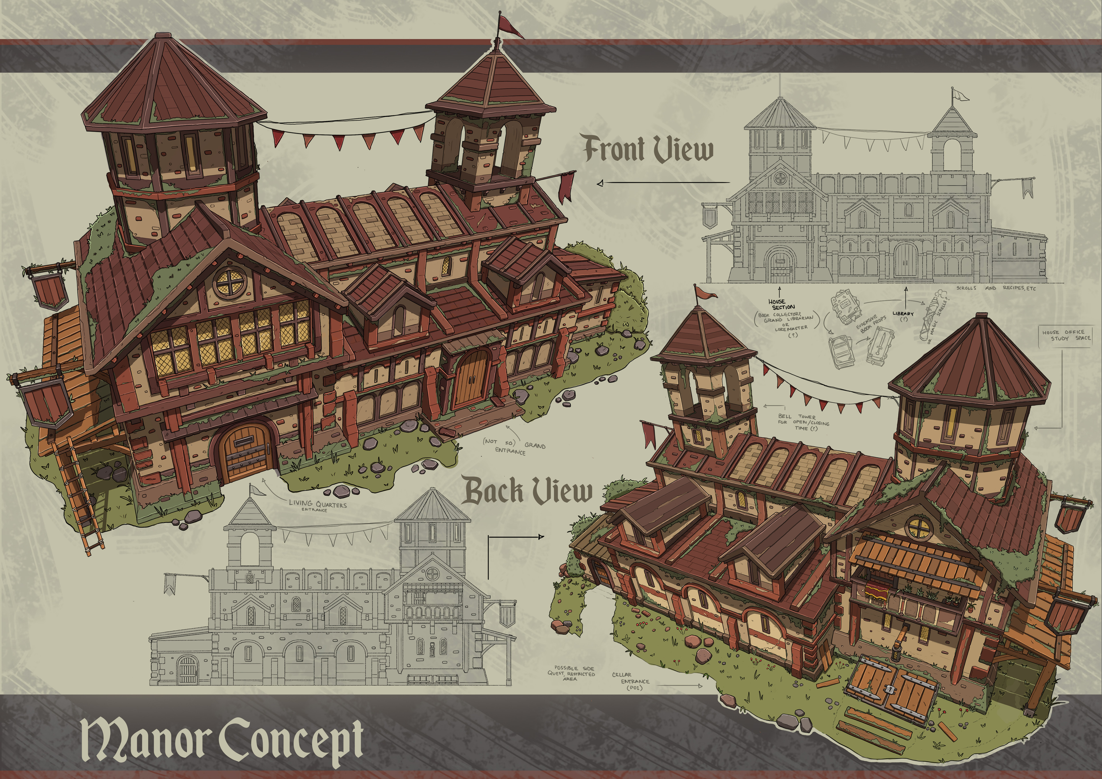 Crimson Manor - [Full Interior] Minecraft Map
