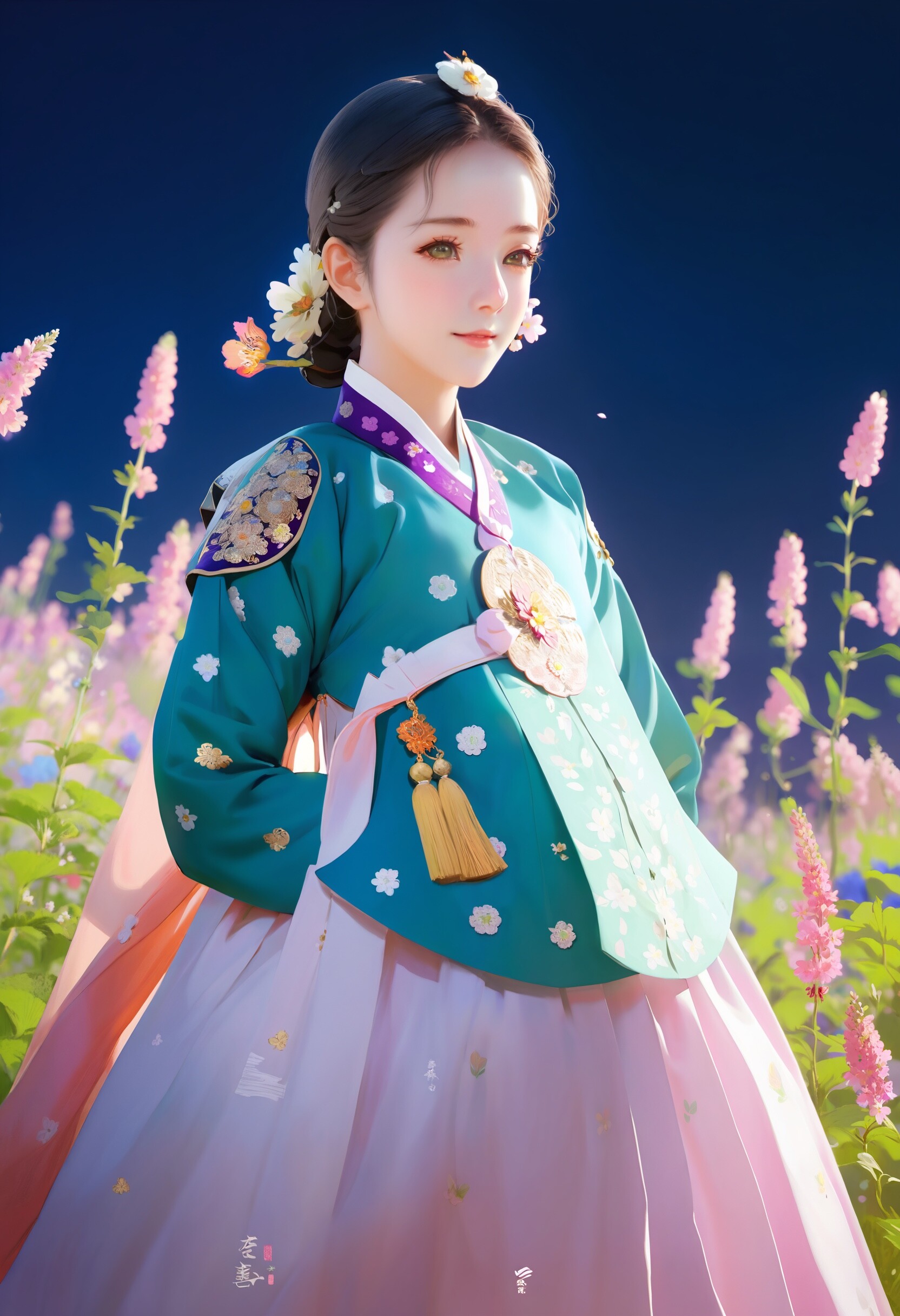 ArtStation Hanbok Korean simple robe Dangui