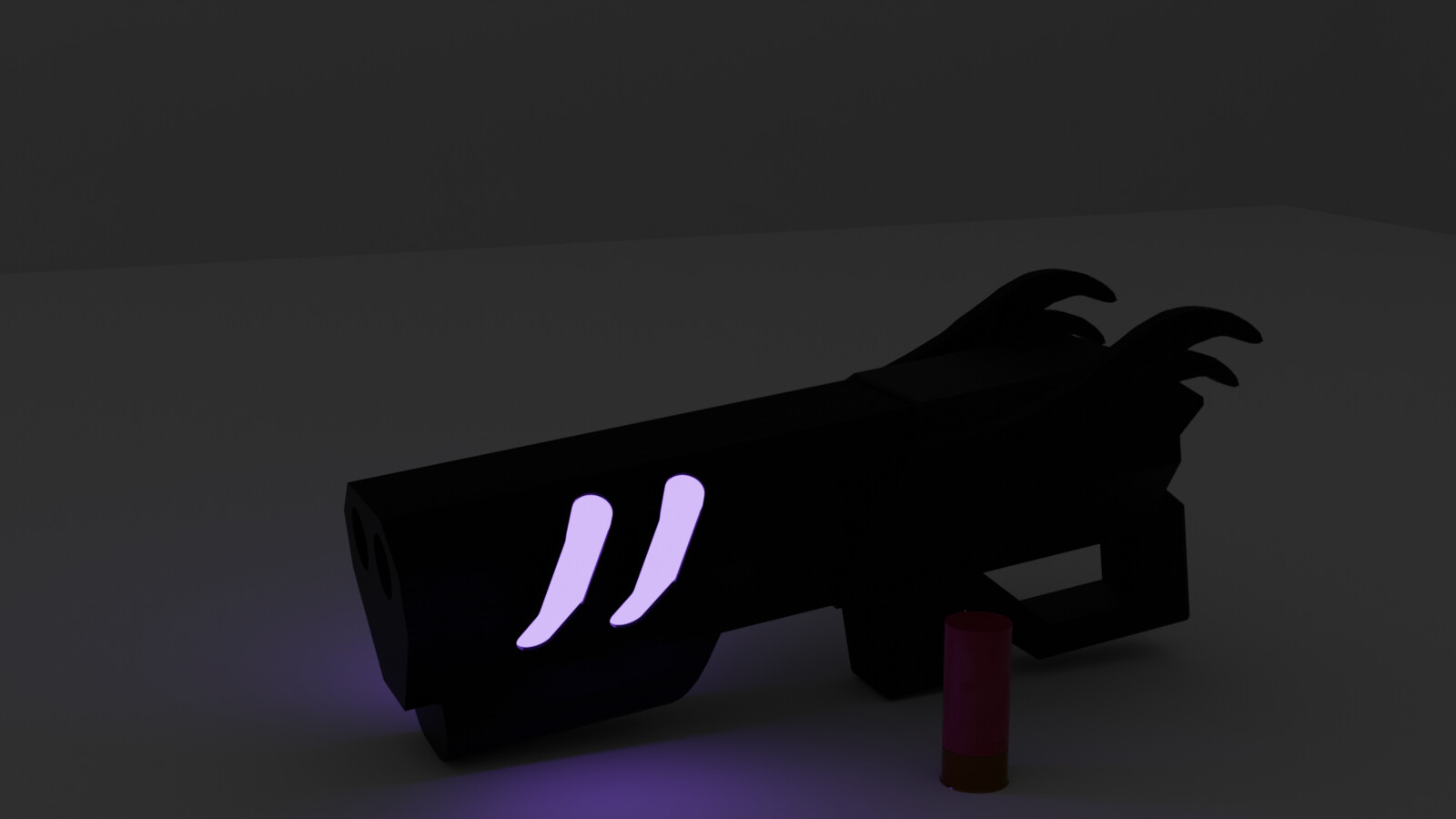 Darker render of the Onyx Blaster, to highlight it's emissive lights.