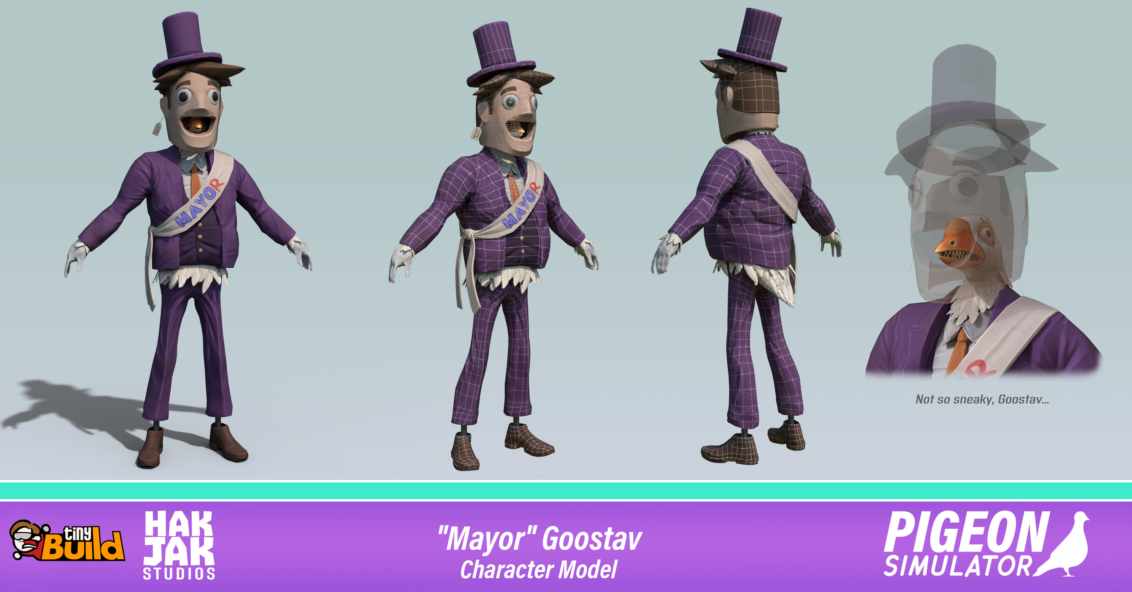 Mayor form Goostav, rendered with wireframes