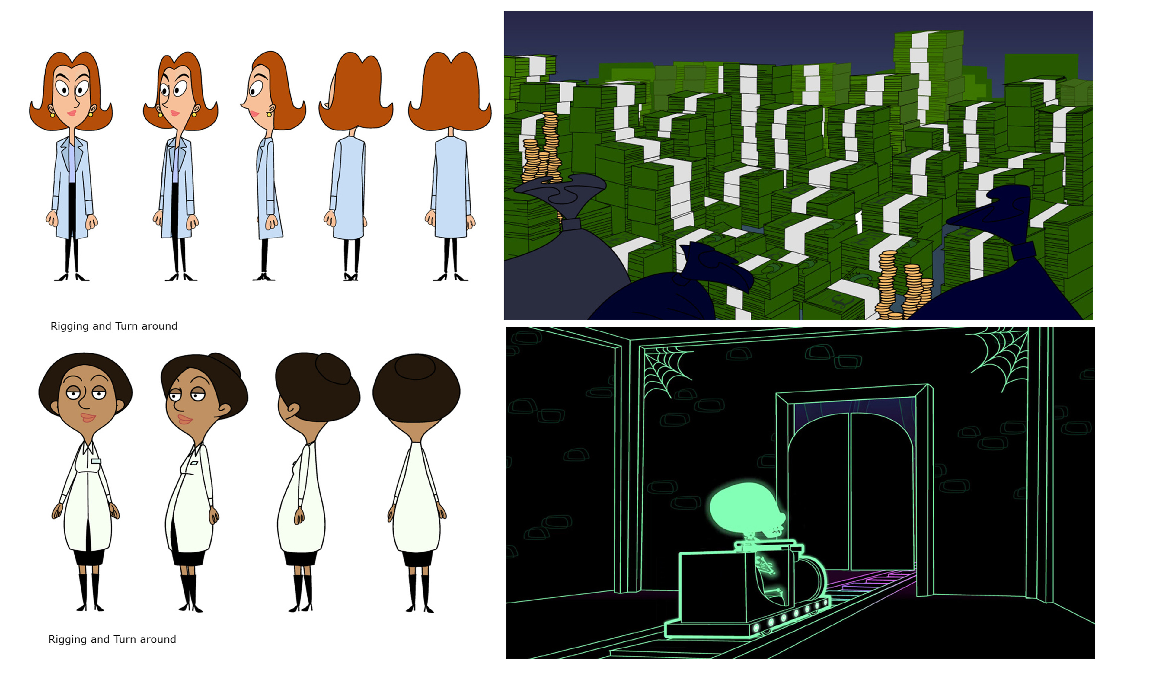 Series 2 Mr Bean (Designer, Rigger, background artist, layout artist, prop designer)

Series 3- Animation fixes 