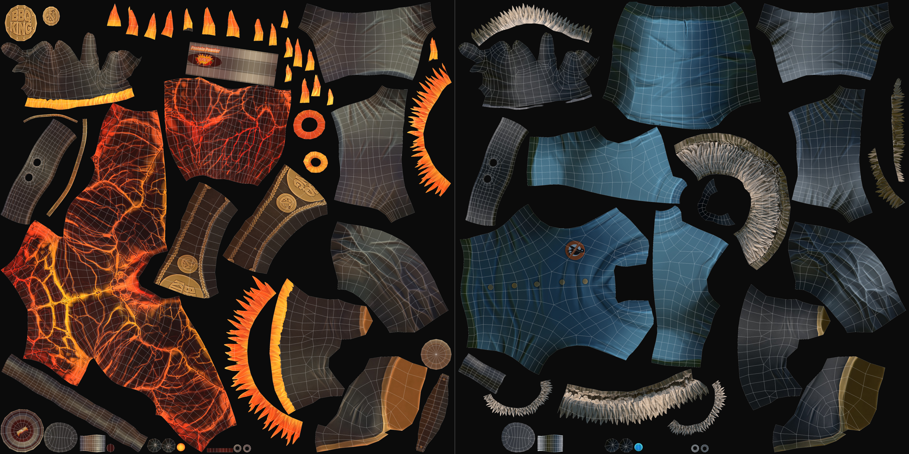 2 texture sets - Icy mode and Hot mode