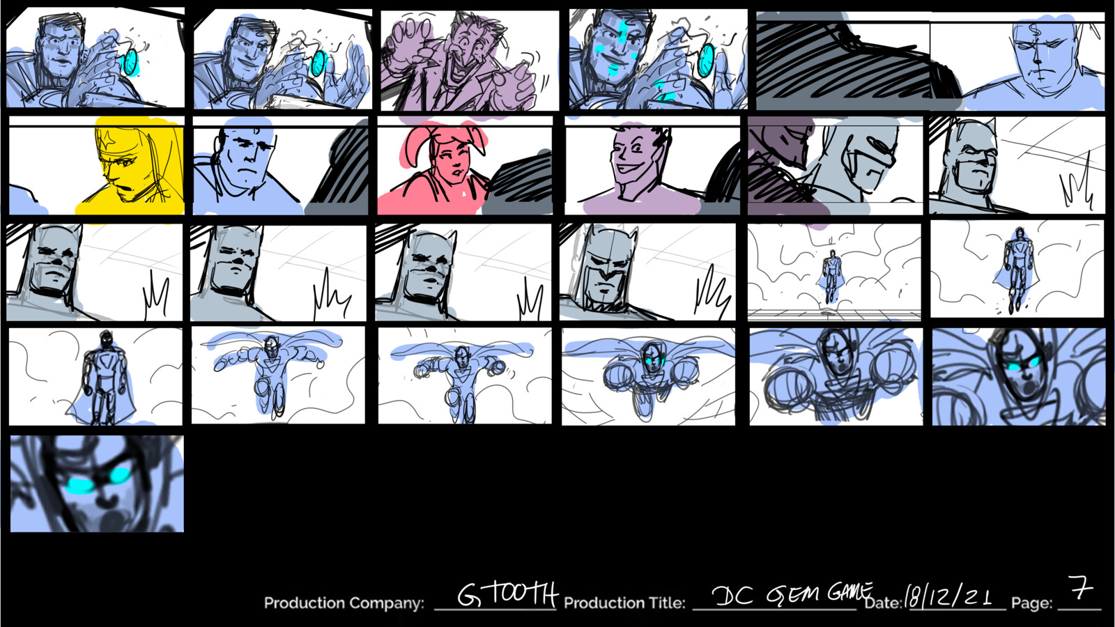   - Storyboard for Game Trailer 