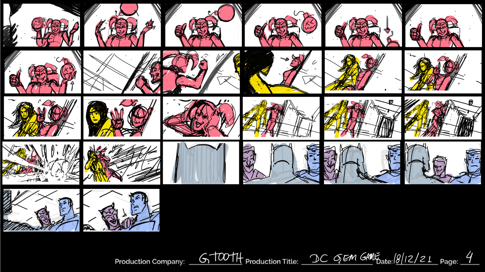   - Storyboard for Game Trailer 