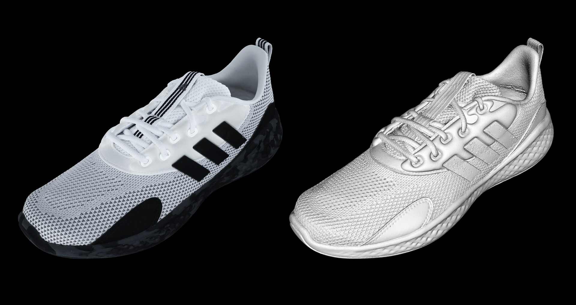 Scan silver sneakers top