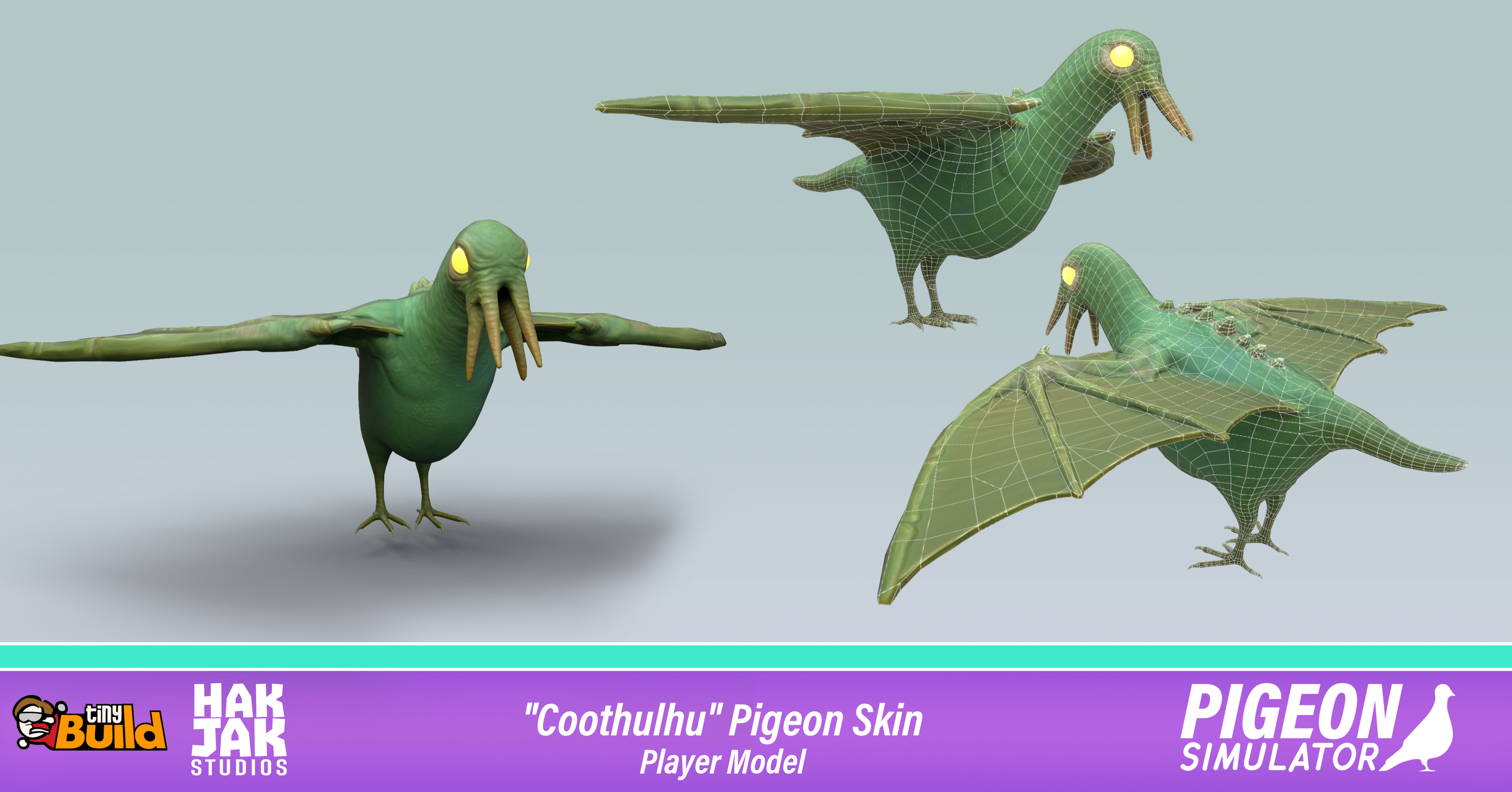 "Coothulhu" pigeon model