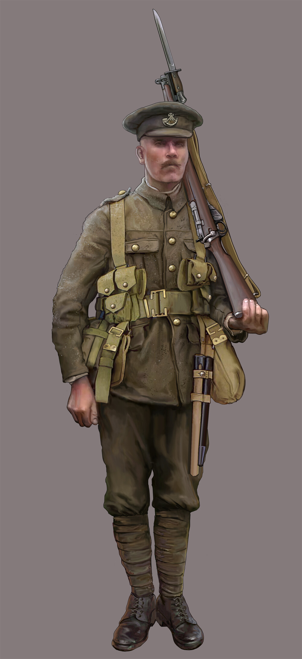 ArtStation - British (BEF) soldier 1914