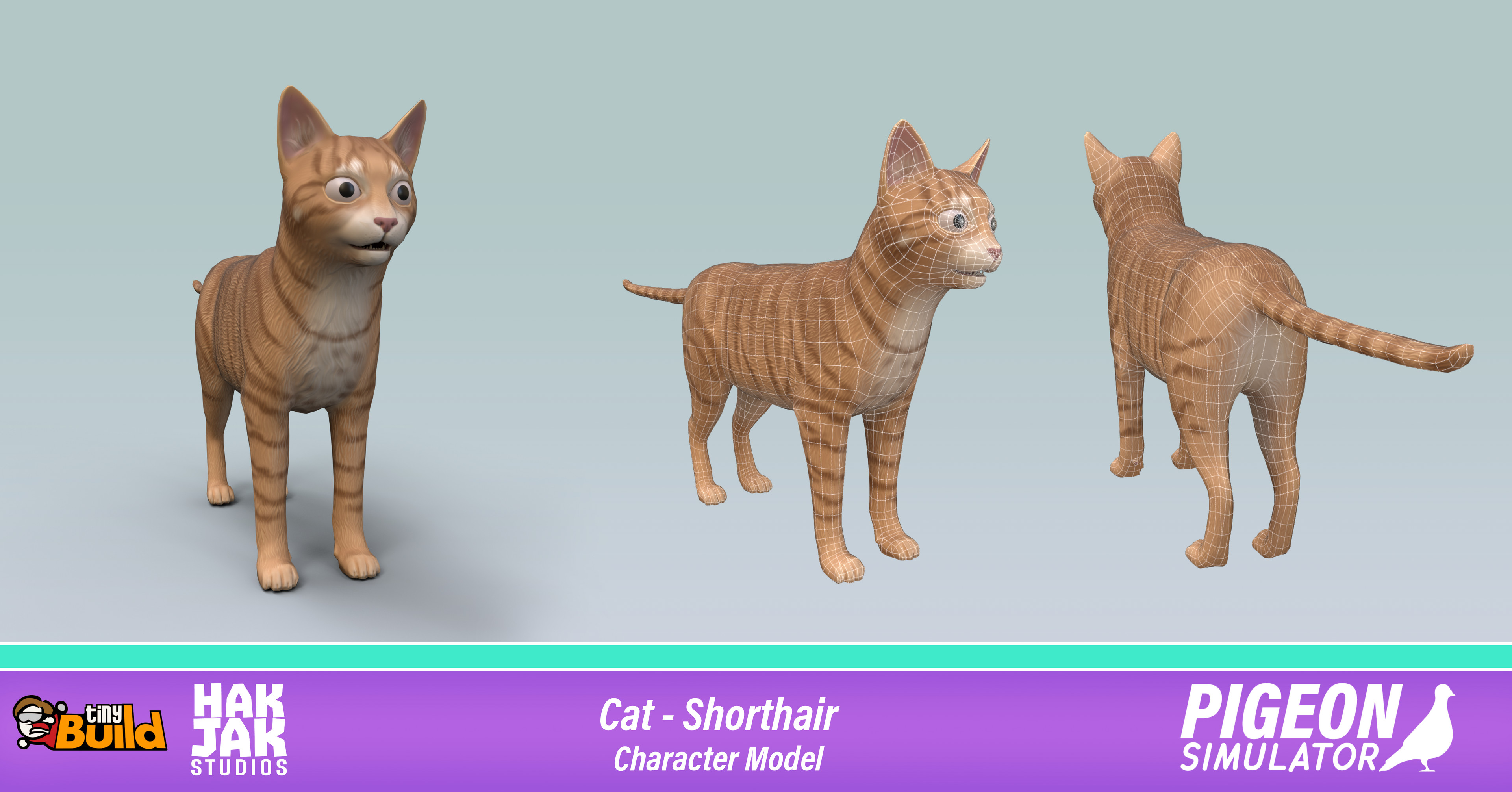 Shorthair cat render