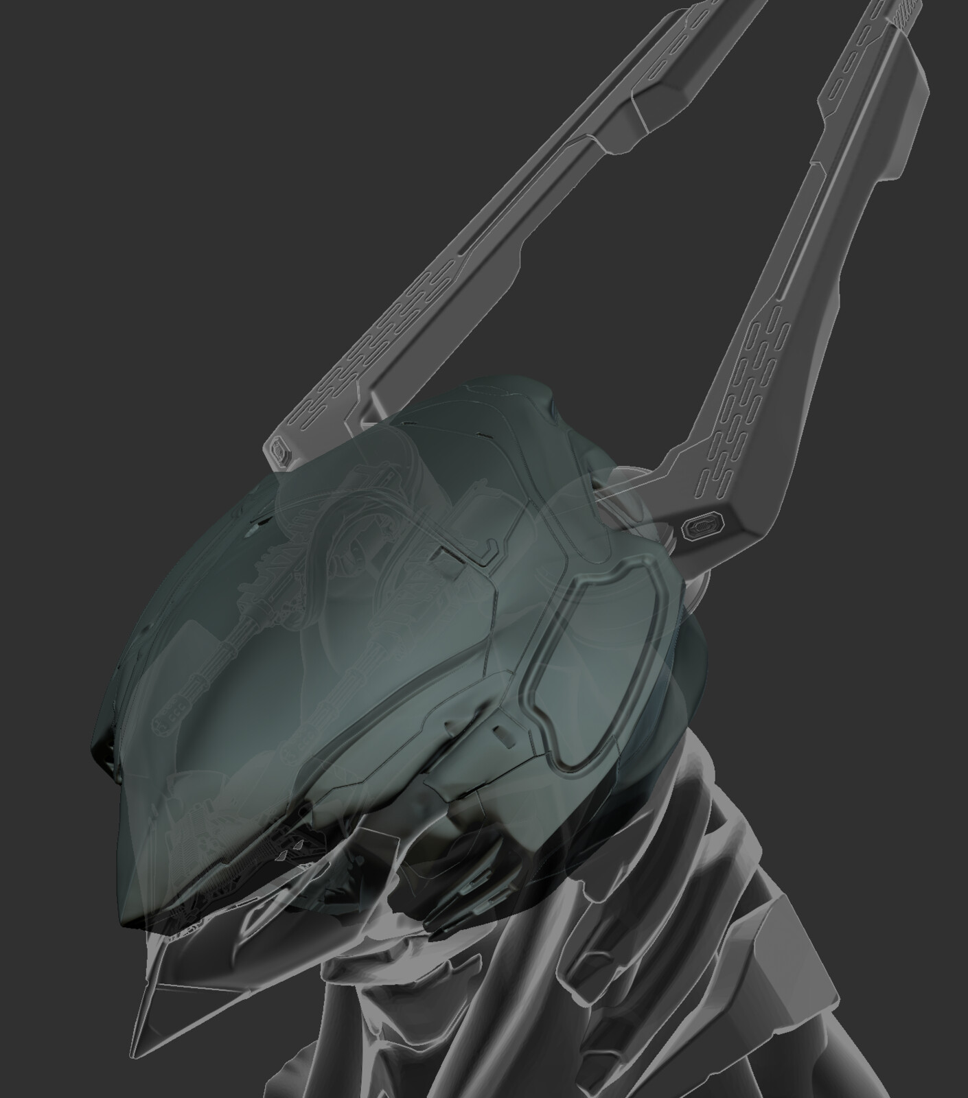 Rotor cannon placement in head.
