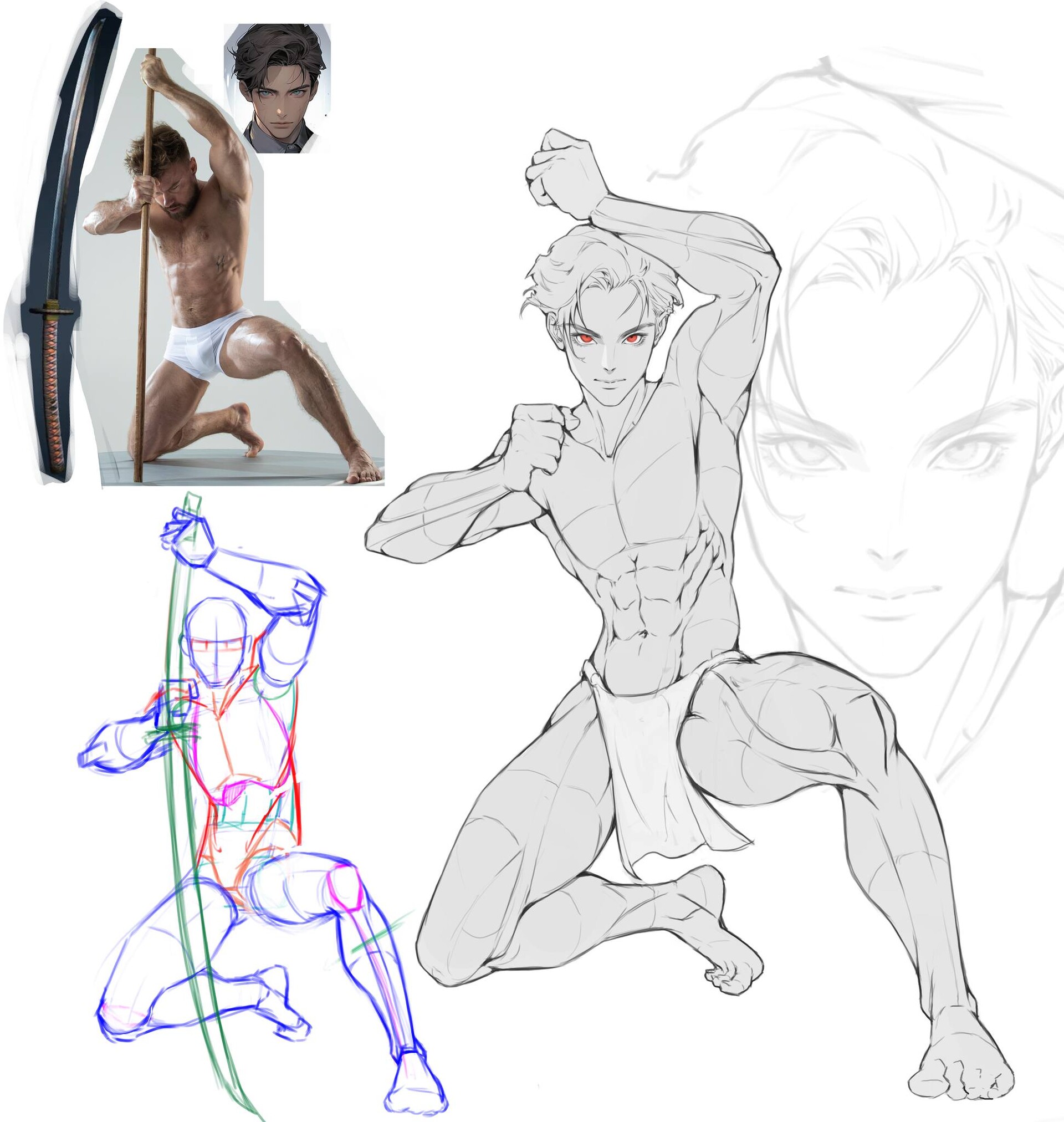 ArtStation - Male Figure Drawing - Vol 05 - Reference Pictures | Resources
