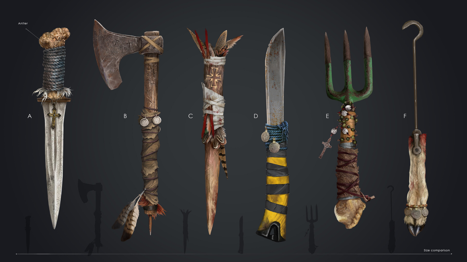 Veronika Križman Makeshift bandit weapons concepts