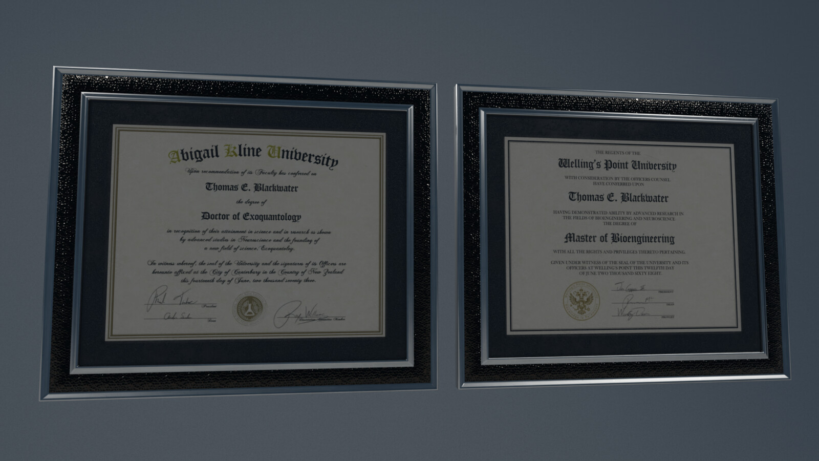 Eugene & Son's Quality Frames - Framed Diplomas