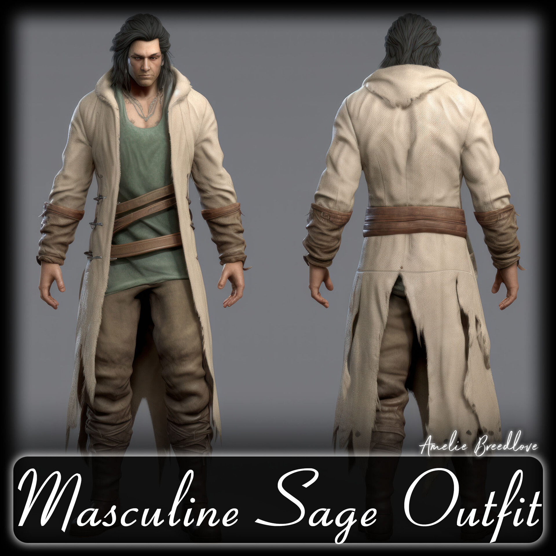 ArtStation - 200 Masculine Sage Outfit Reference Pack | 4K | v.237