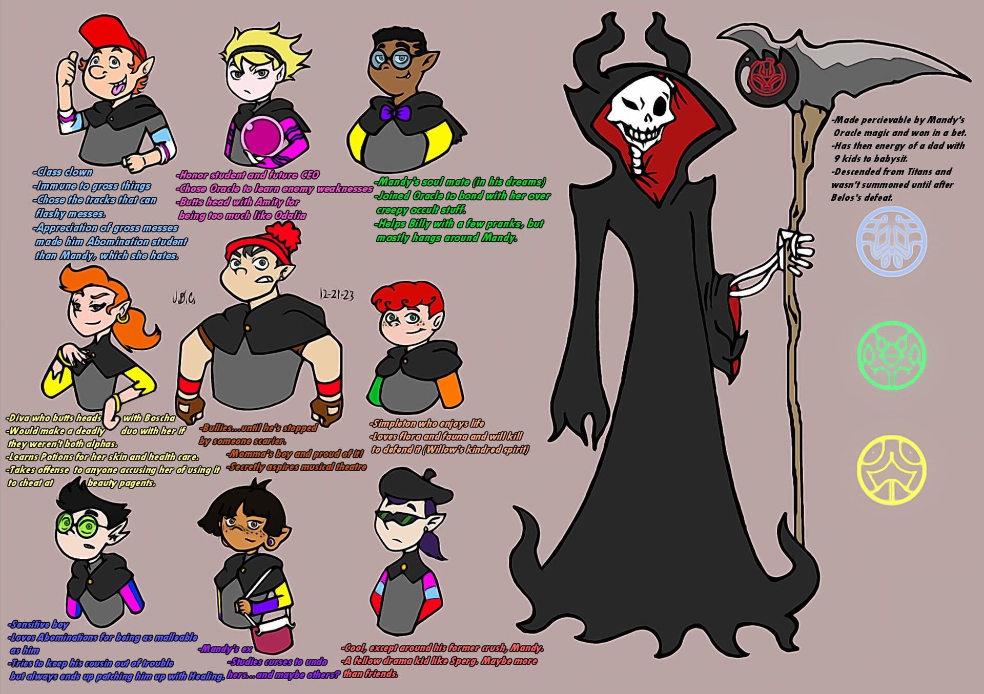 ArtStation The Grim Adventures of the School of Demonics