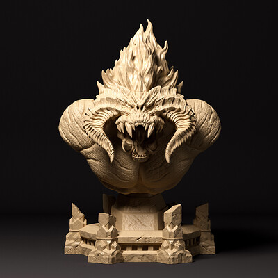 ArtStation - Arthas the Lich King Bust - 3D Print Model