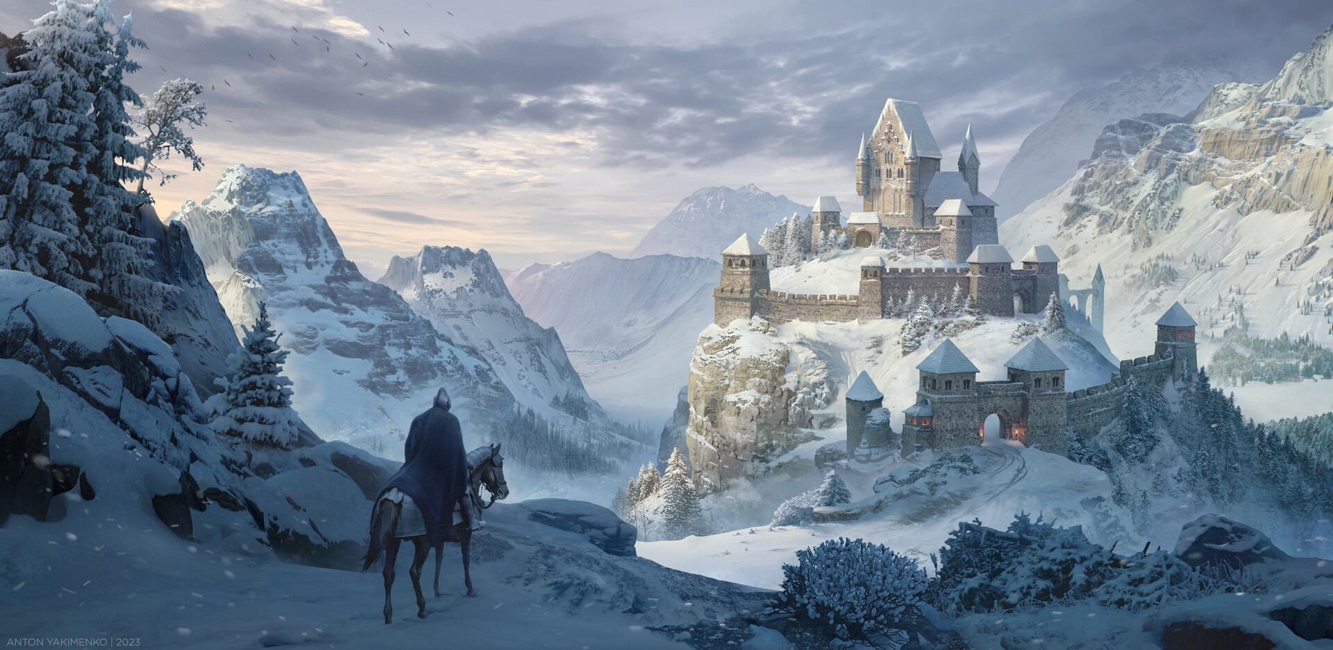 ArtStation Castle in snow