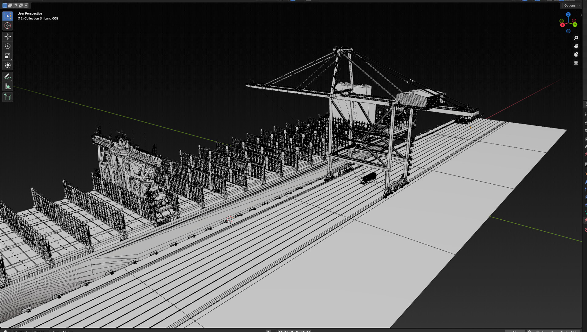 Artstation modeling and unity graphic settings for a harbor