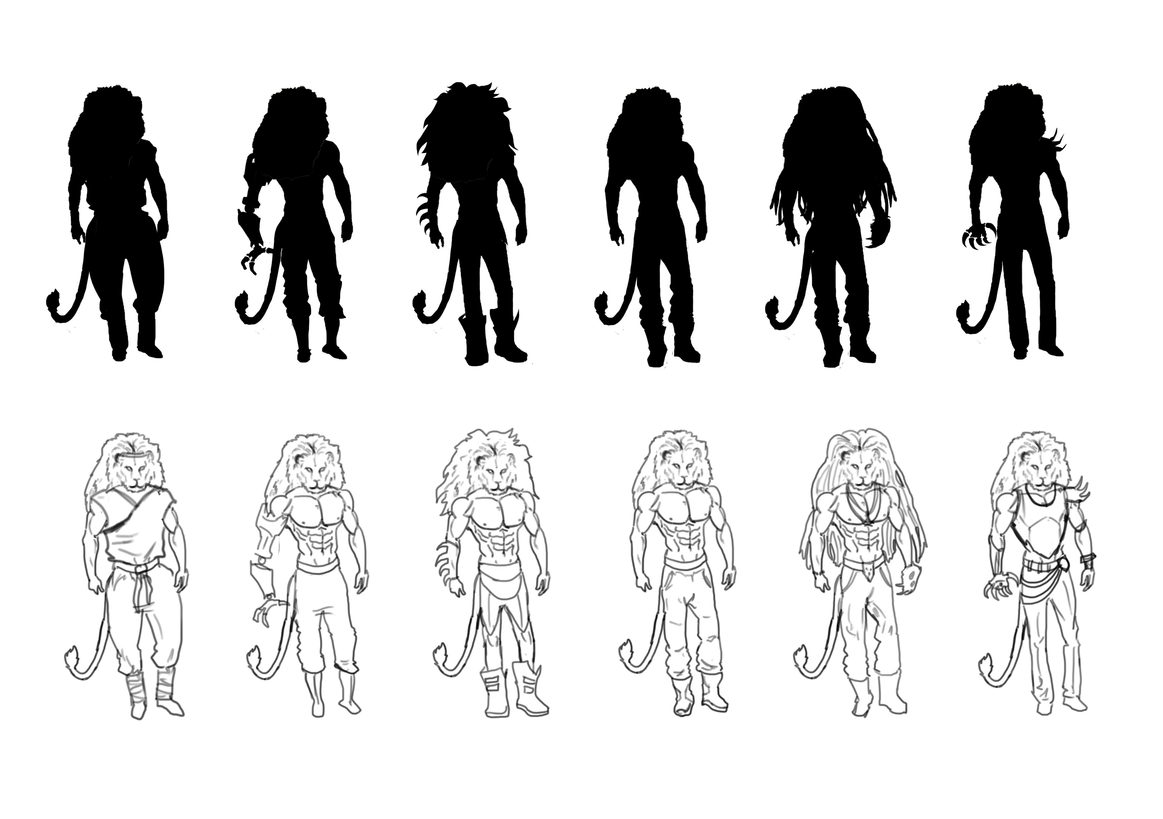 Explorations , silhouettes and line drawing 