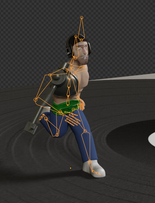 Keyframe animation and application of mocap data
