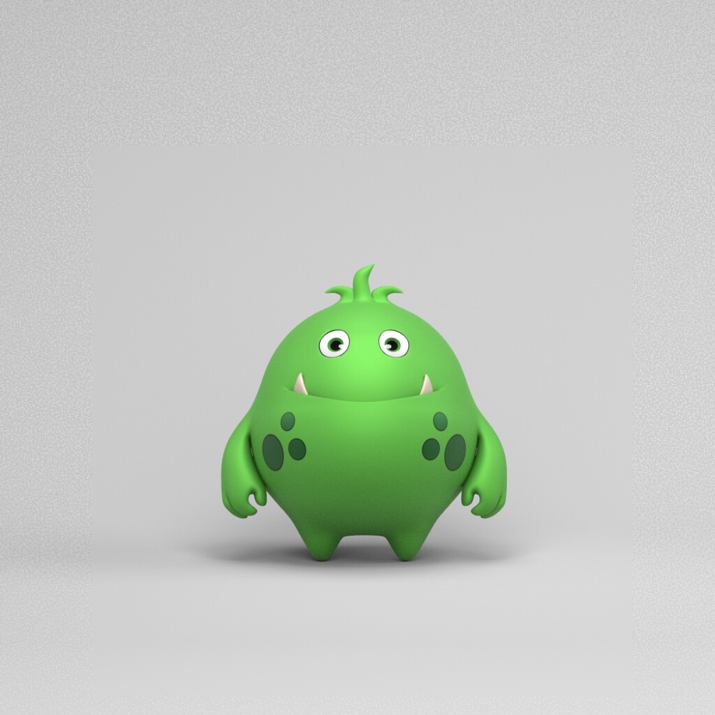 ArtStation - Green baby monster character