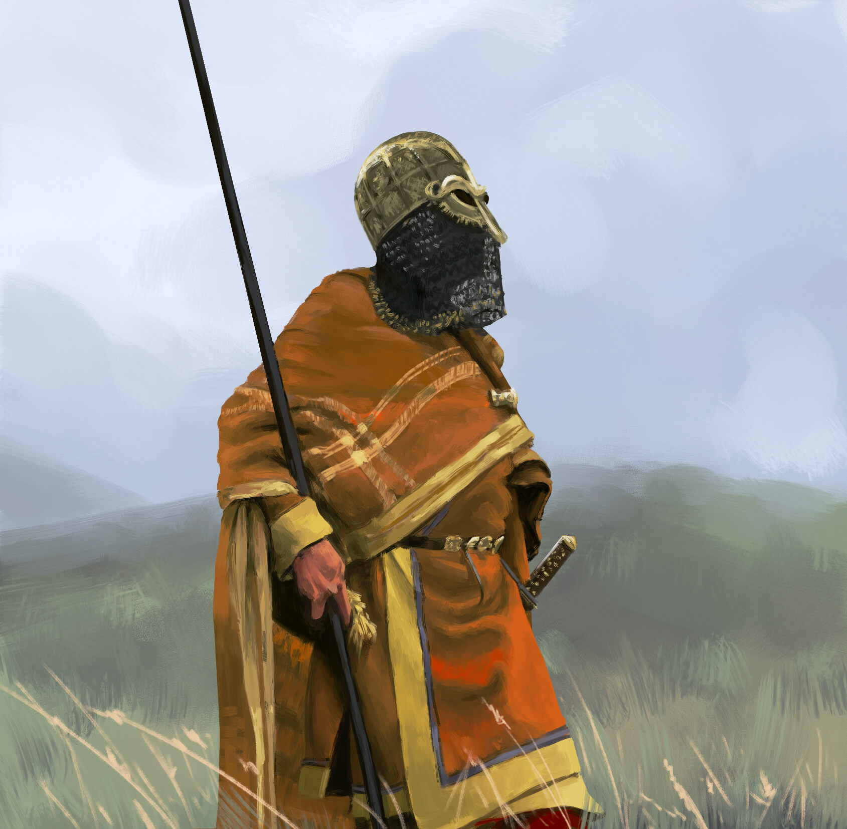 ArtStation Study timelapse Vendel period warrior
