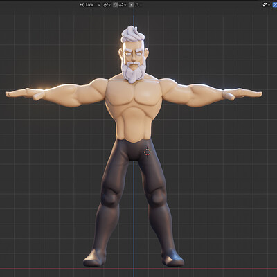 Blockshape the character in Blender