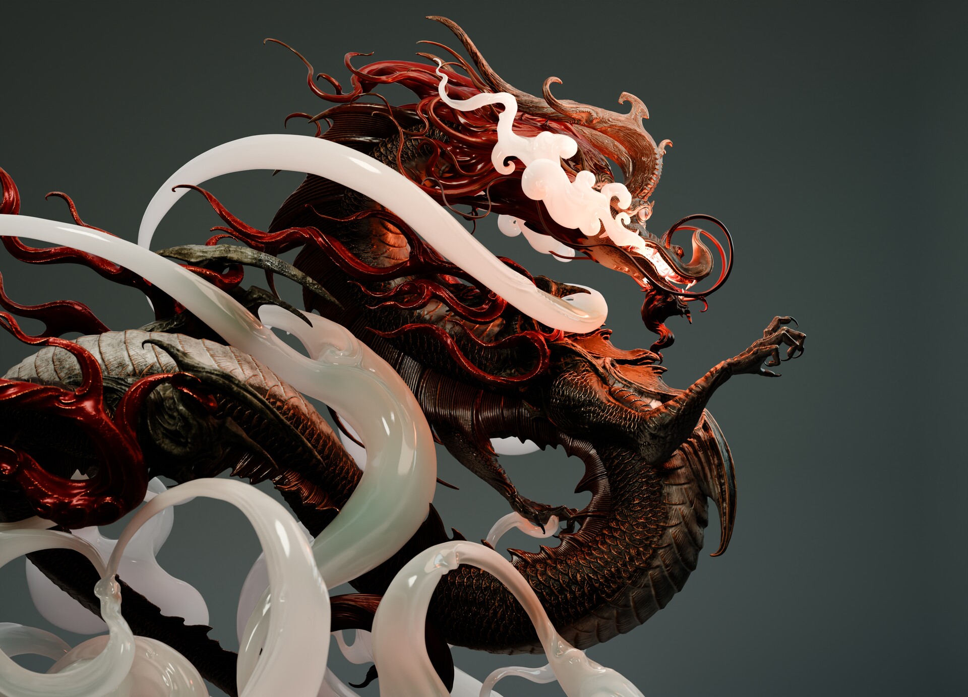 放送大学 割引 ArtStation Version Clouds)·Texture the Breaking 惊霄(Dragon - 絵画