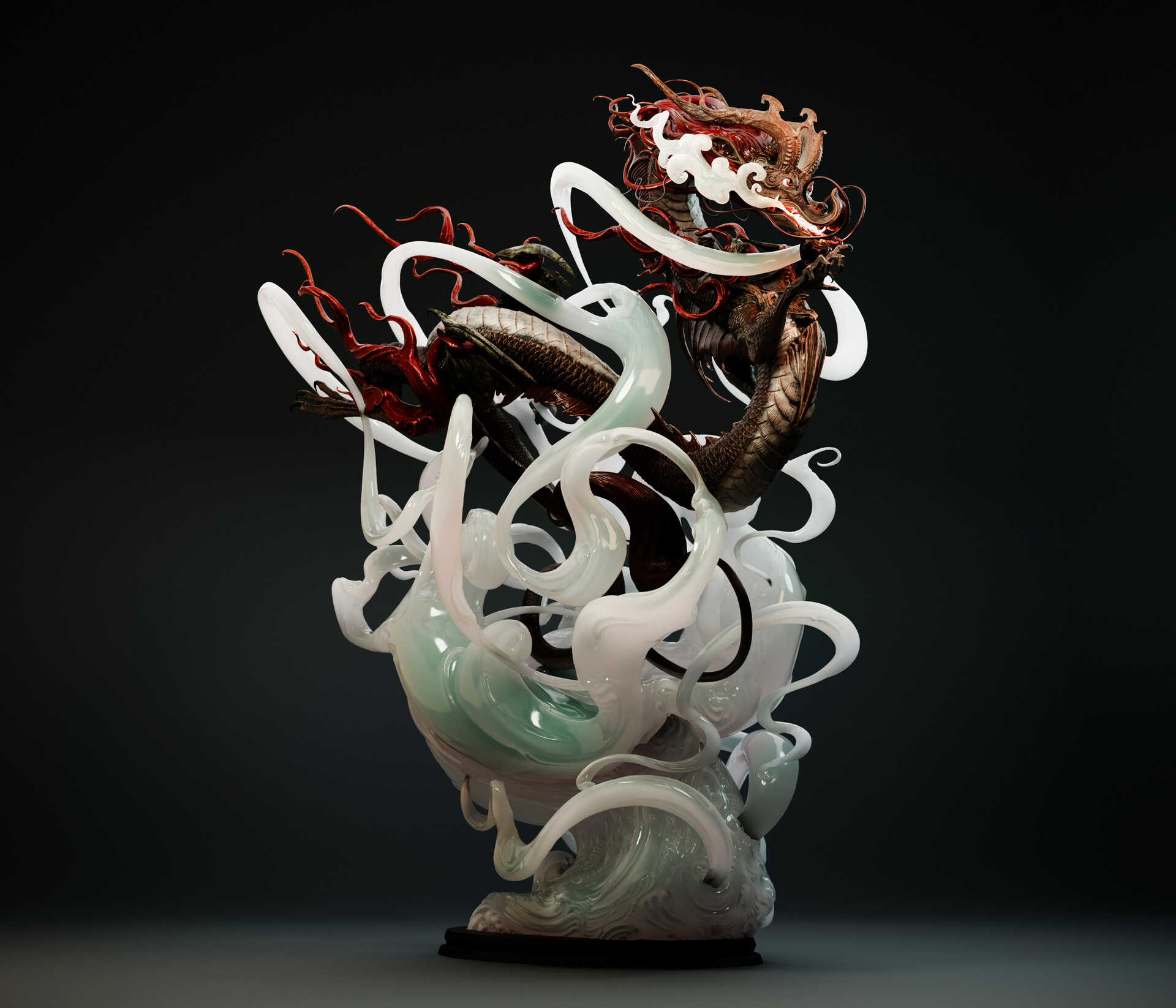 ArtStation - 惊霄(Dragon Breaking the Clouds)·Texture Version