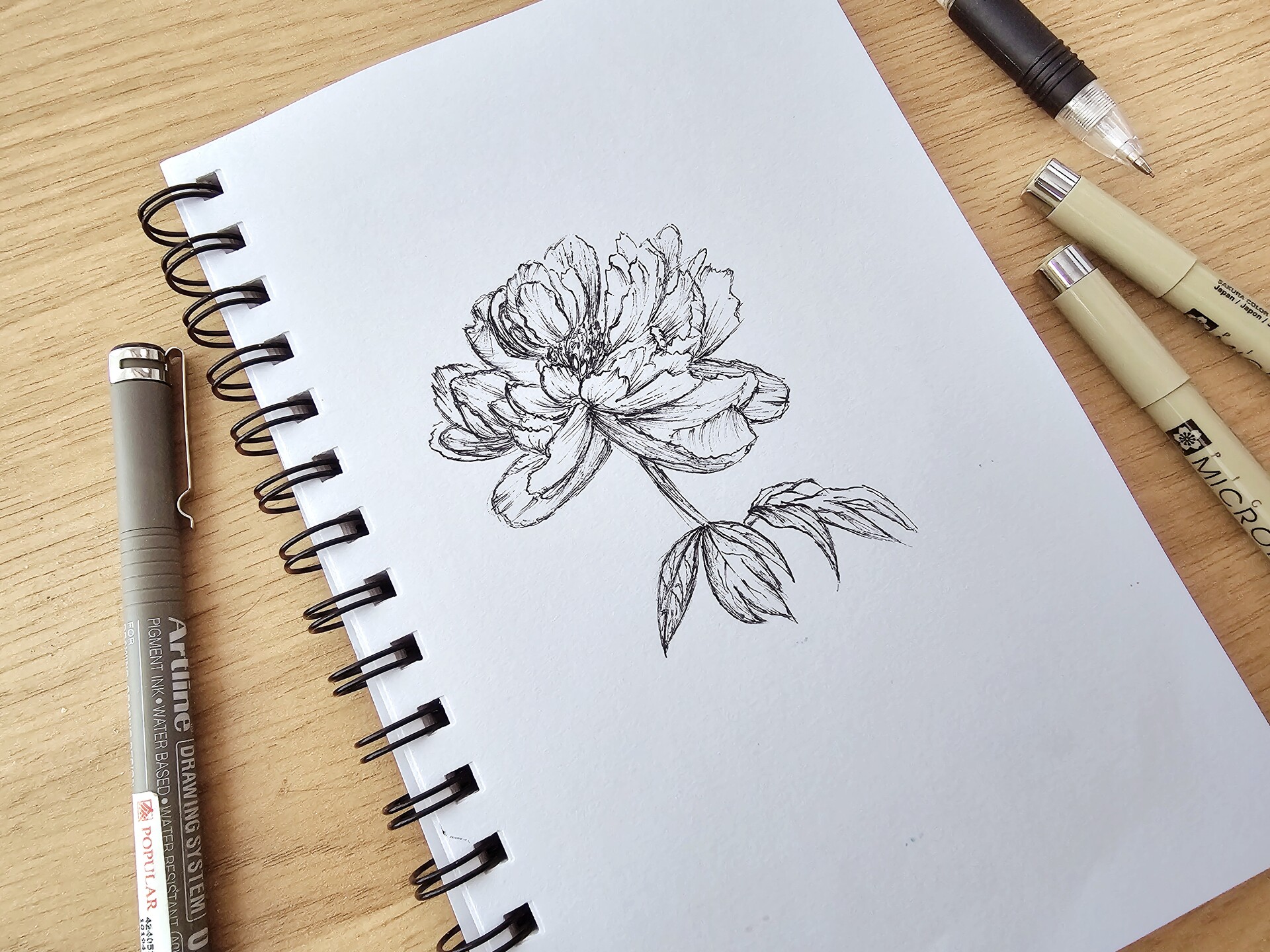 ArtStation - Flower Ink Sketch