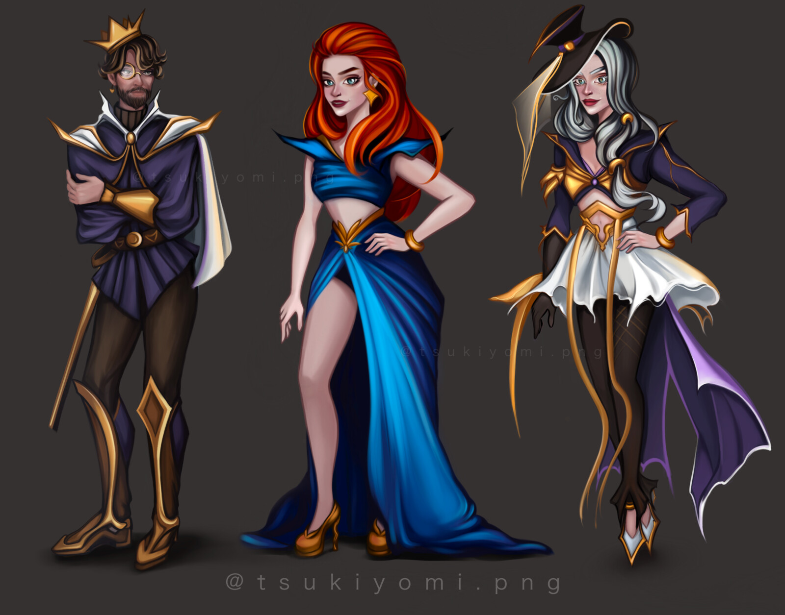 Tsukiyomi .png 3 characters one style