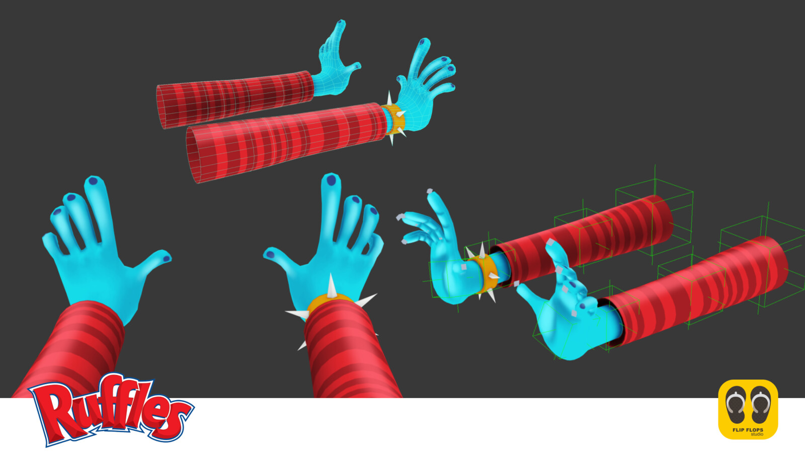 3D Modeling, Rigging, and Animation of the Cartoon Arms