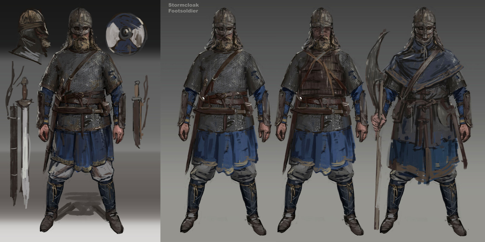Outfit inspired by Skyrim. Stormcloak footsoldier.