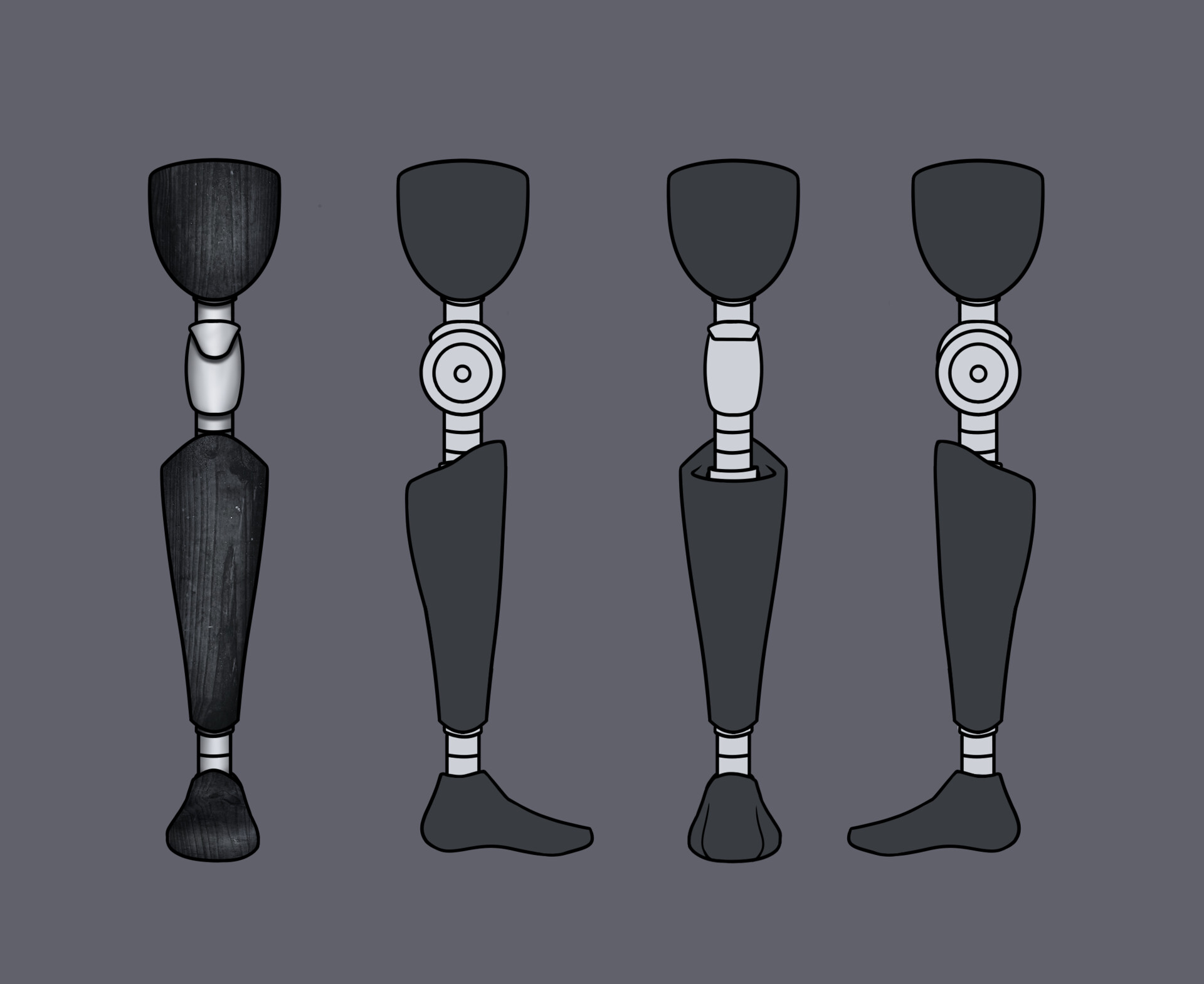 Artstation Prosthetic Leg Concept Design University Project