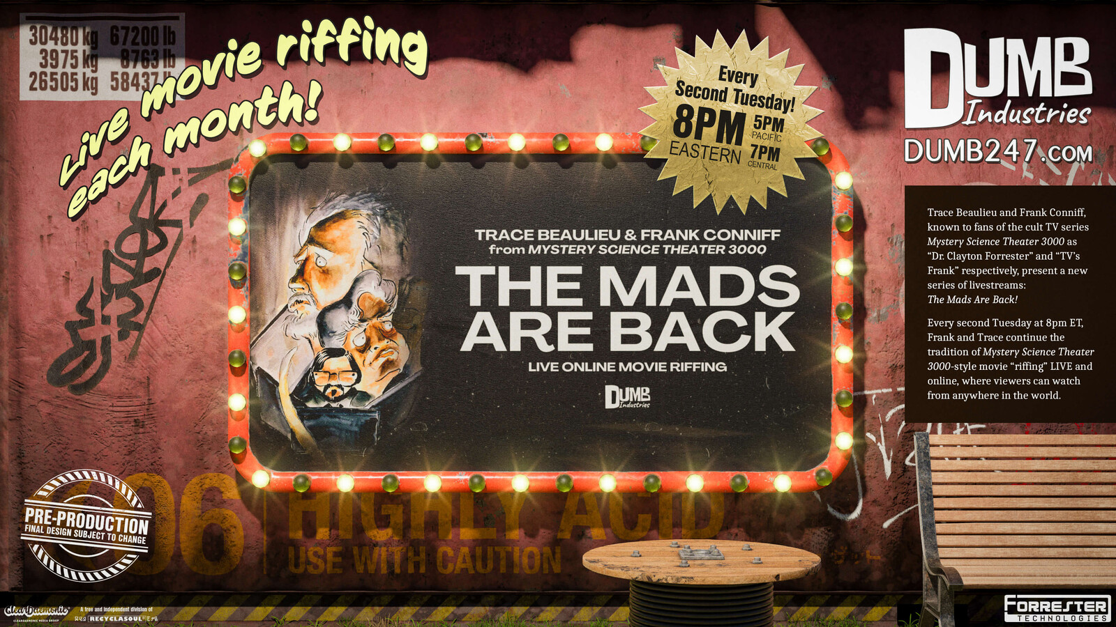 Fictional Ad #3 for fictional Dumb Theater
