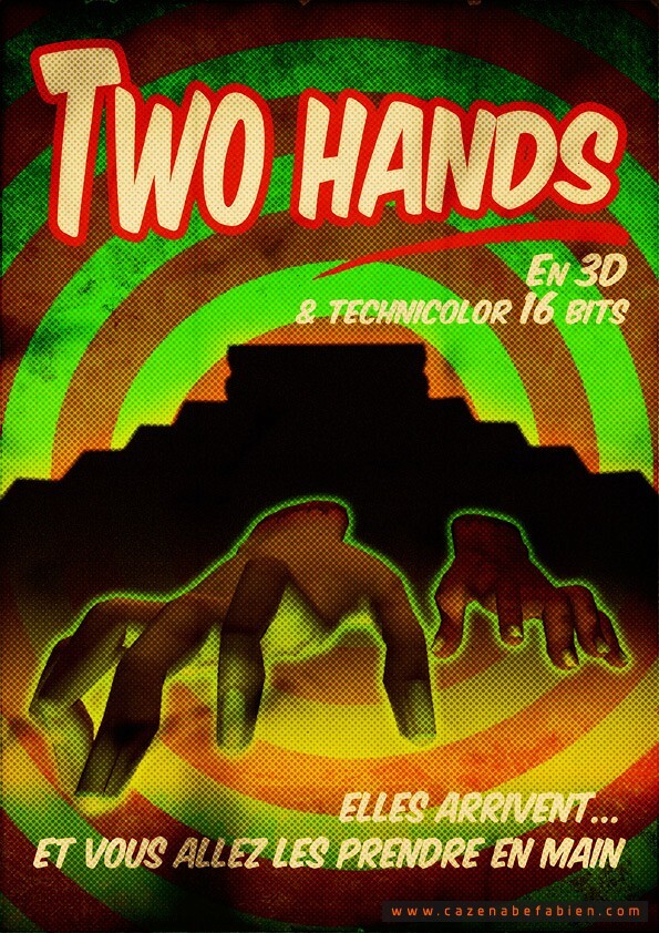 Two Hands 
Game prototype made during my study at Isart Digital, developed on Virtools for PC - Won Best Screenplay at 3D3.
Play the hand of Maya God of Cinema.
Unnecessary at this time because the cinema did not exist.
