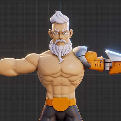 Sculpting the face of the character in Blender