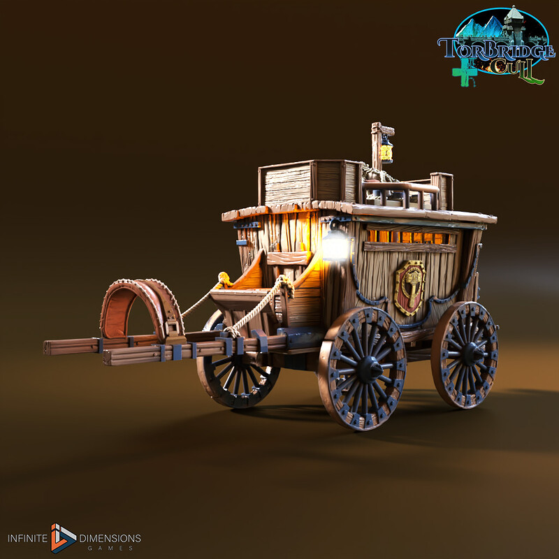 Prisoner Wagon - 3D Printable Mini for Tabletop Games